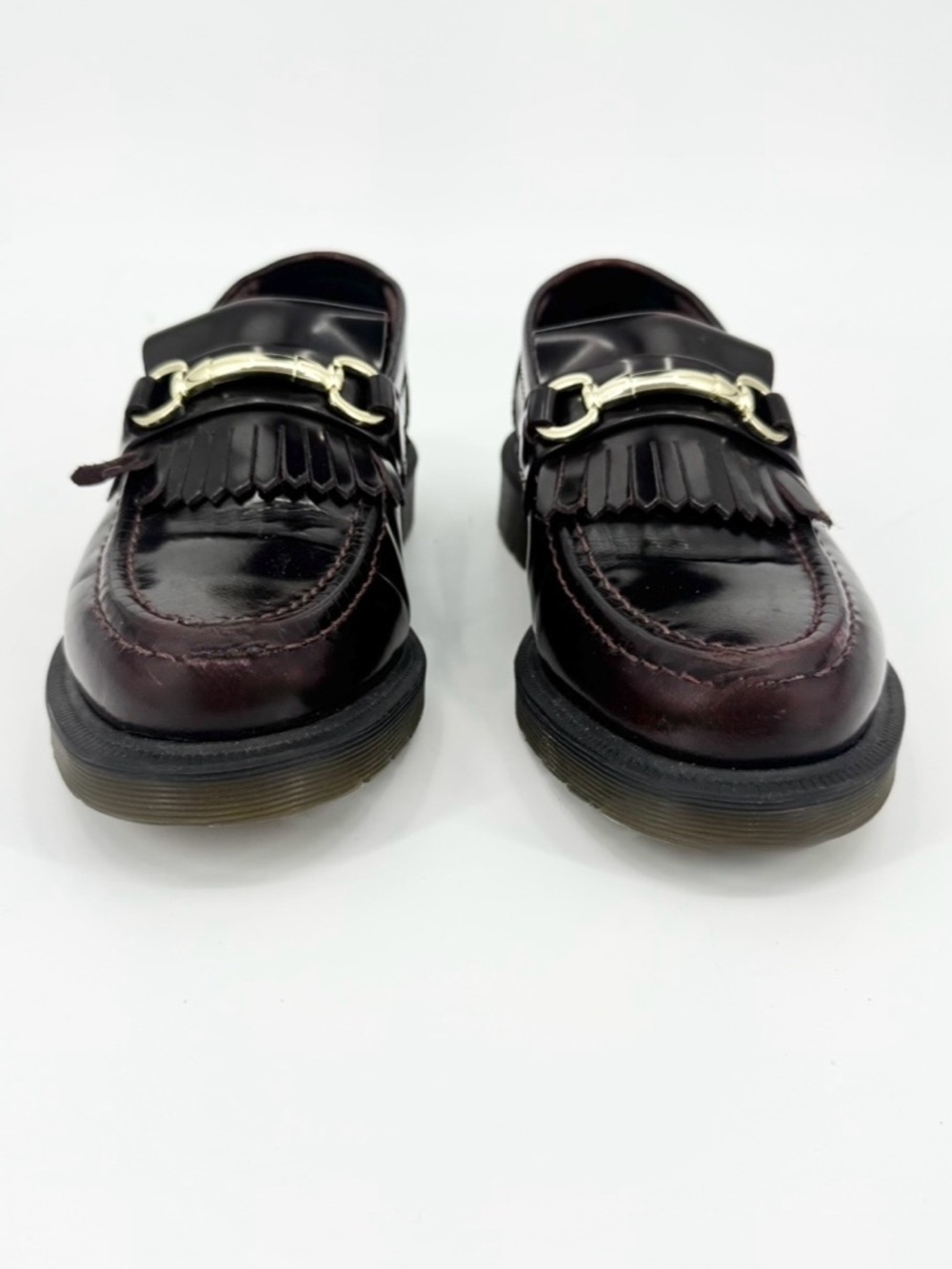 Dr. Martens Adrian Snaffle Loafers Cherry Red Size 8 - Picture 3 of 7